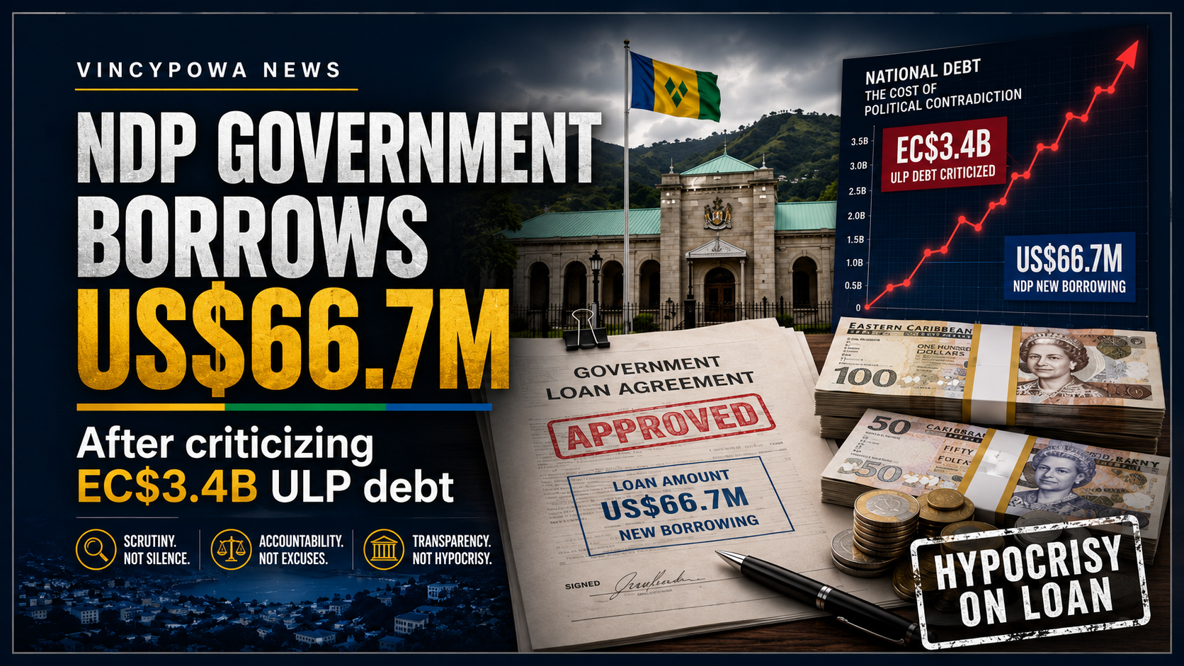The NDP Made Debt Its Weapon. Now It Is Borrowing Freely and Betting Vincentians Will Not Notice.