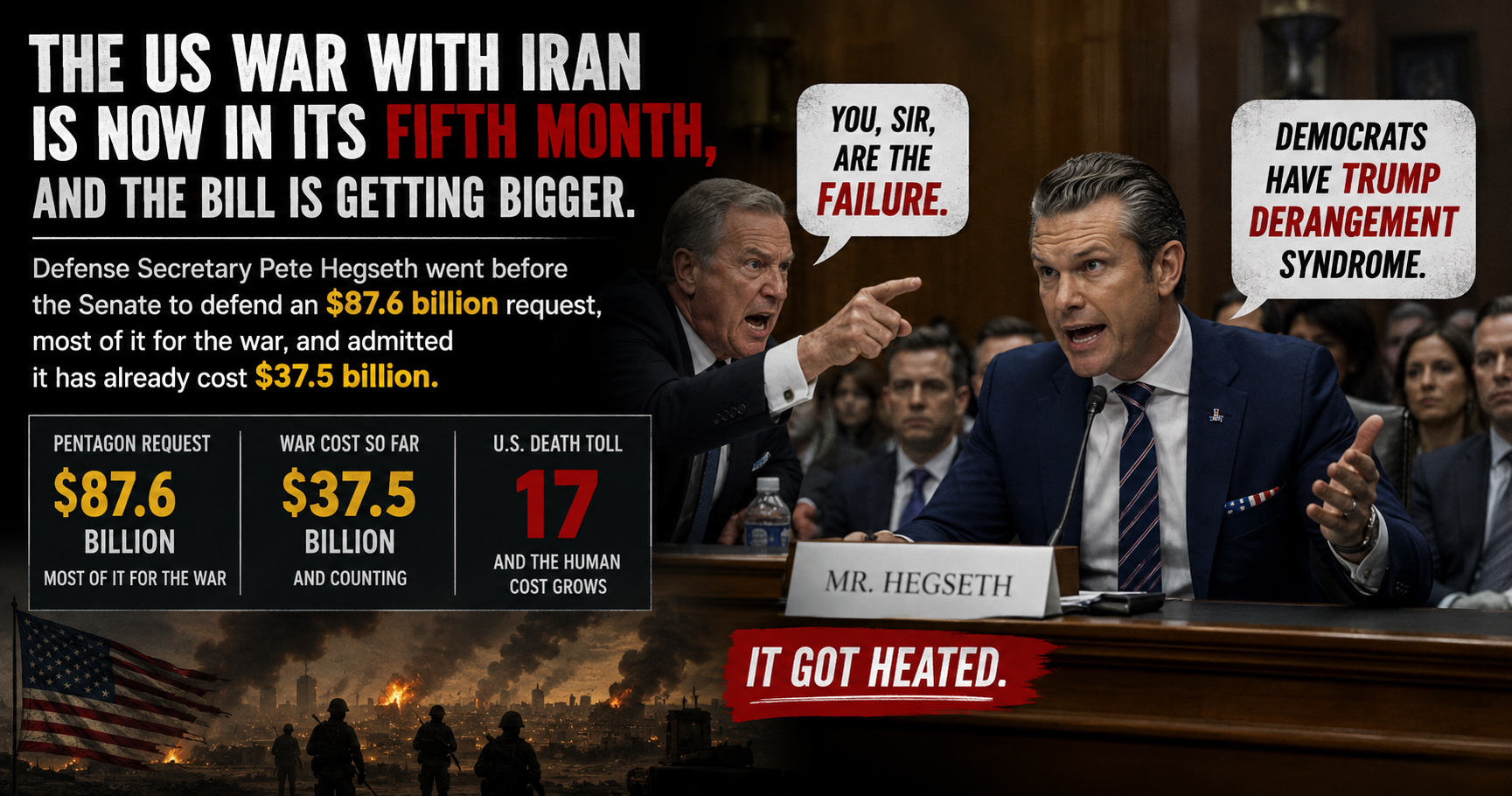Hegseth Defends an $87.6 Billion Iran War Bill as Costs and Doubts Mount