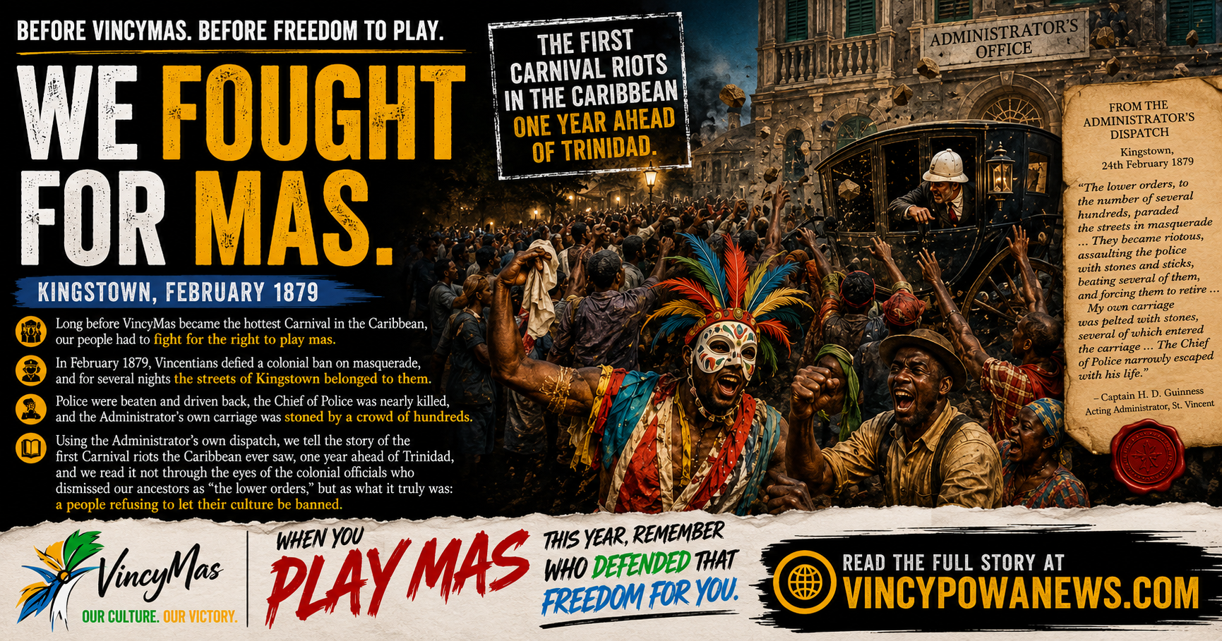 The Carnival Riots of 1879: When Kingstown Rose for the Right to Masquerade