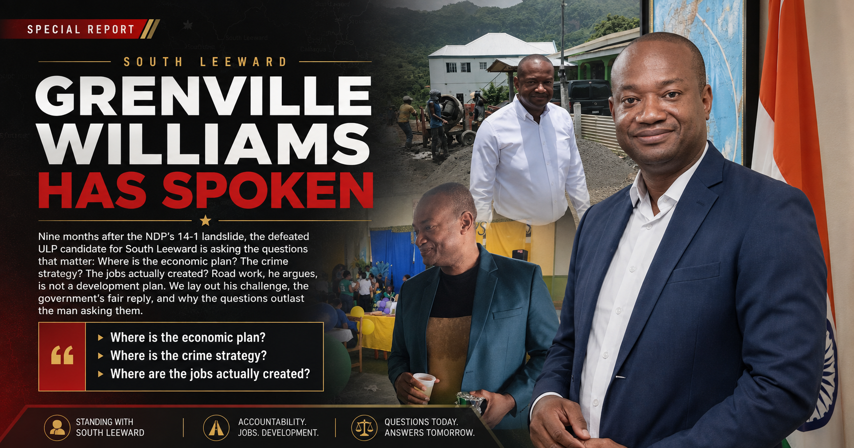 Road work is not a development plan: the questions the NDP still owes South Leeward