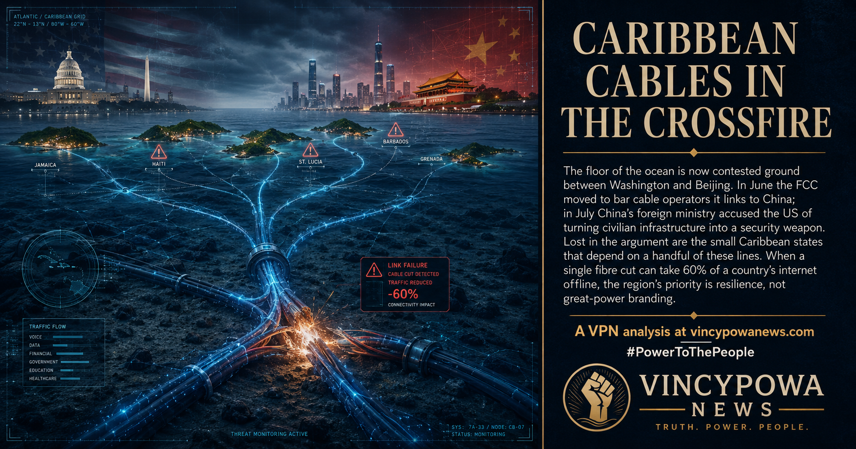 Undersea cables become a US-China battleground, and the Caribbean is exposed