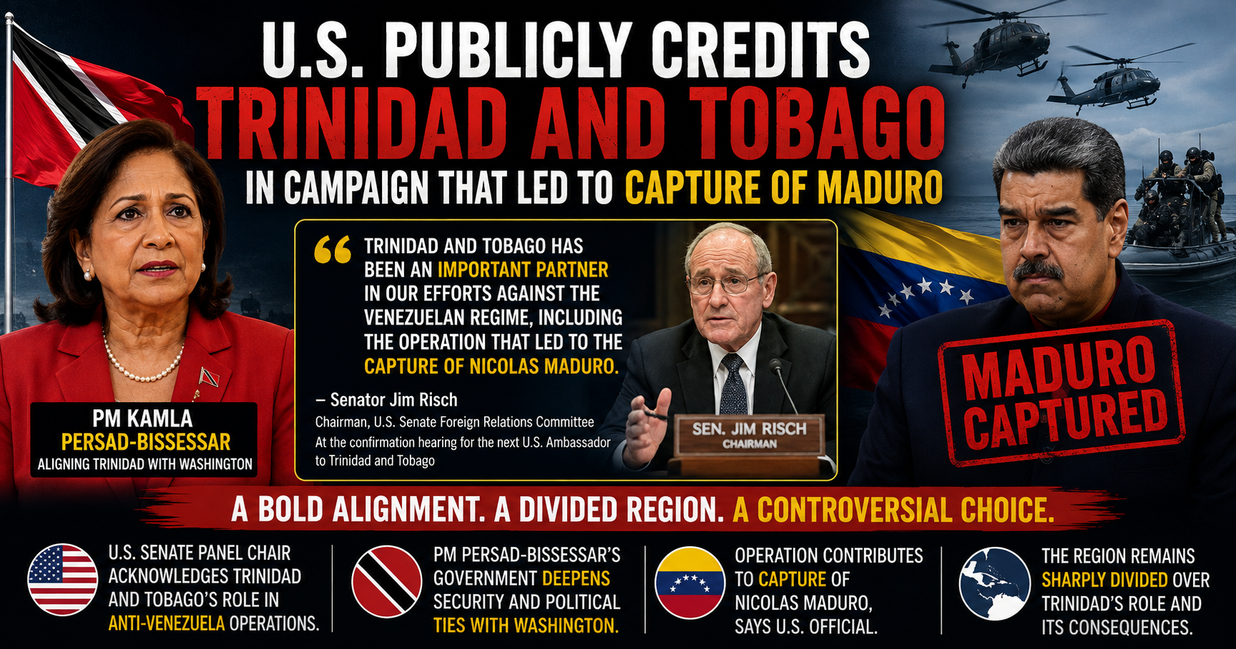 US Senate Credits Trinidad With a Role in the Campaign That Toppled Maduro