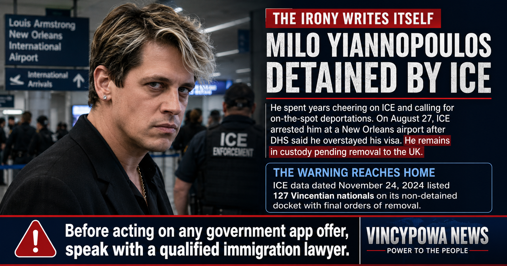 ICE Arrested Milo Yiannopoulos. The Warning Behind It Is Aimed at the Caribbean Diaspora