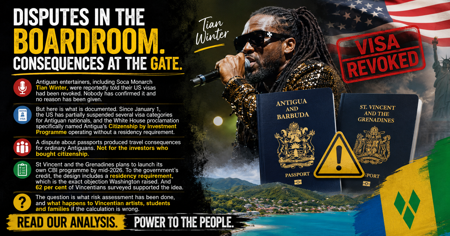 When the Passport Programme Reaches the Stage: What Antigua’s Artists Should Tell SVG