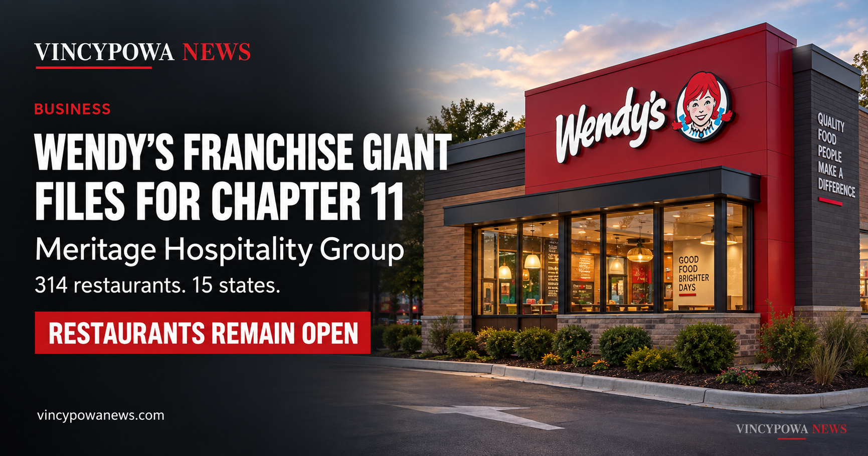 Wendy’s giant franchisee files Chapter 11 as the burger chain’s sales slump hits the operators