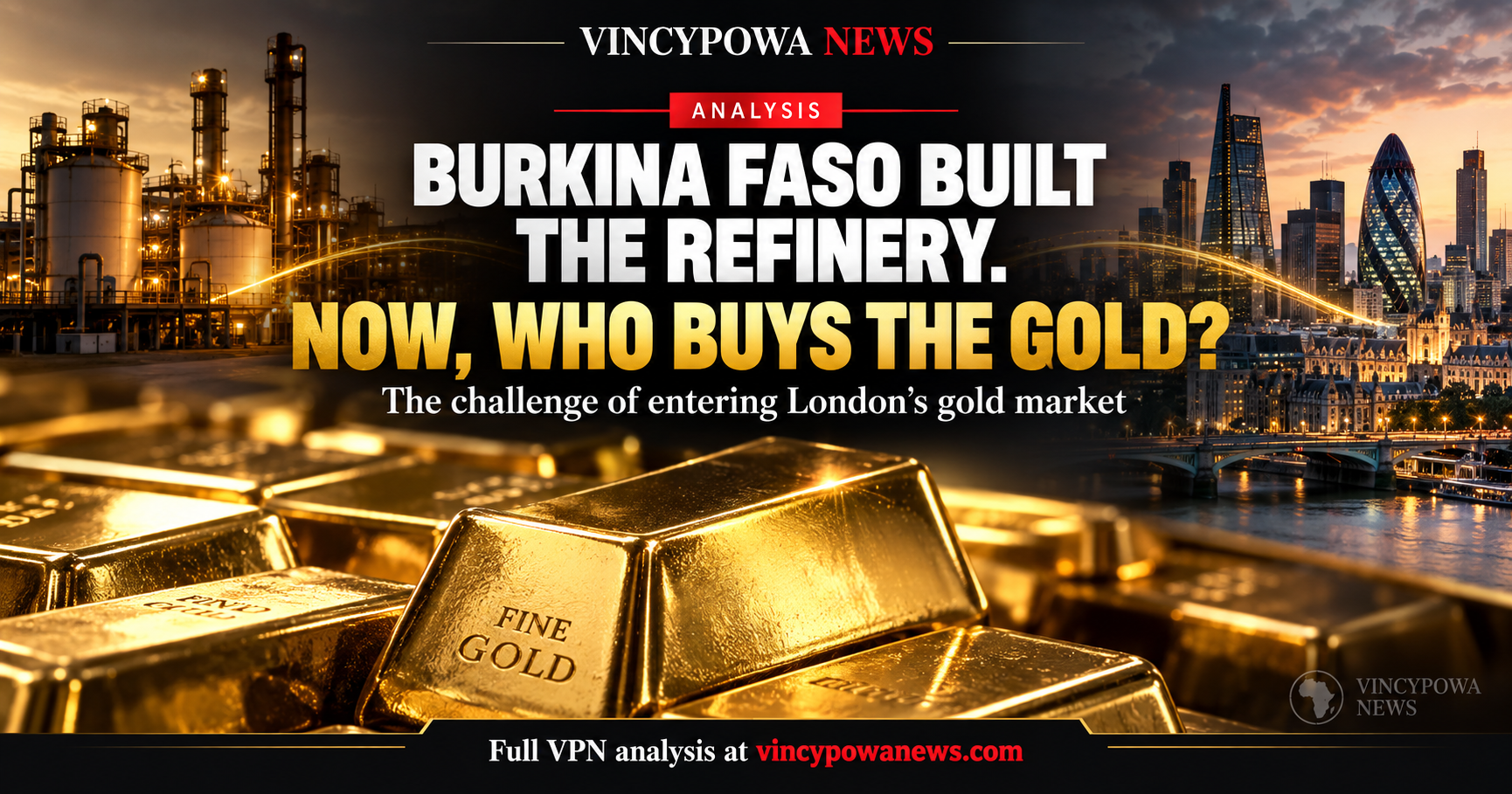 Burkina Faso Can Refine Its Own Gold Now. The Next Gate Is in London.