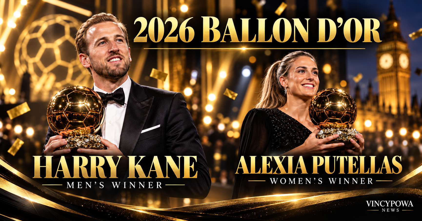 Harry Kane Wins the 2026 Ballon d’Or, the First Englishman Crowned in 25 Years