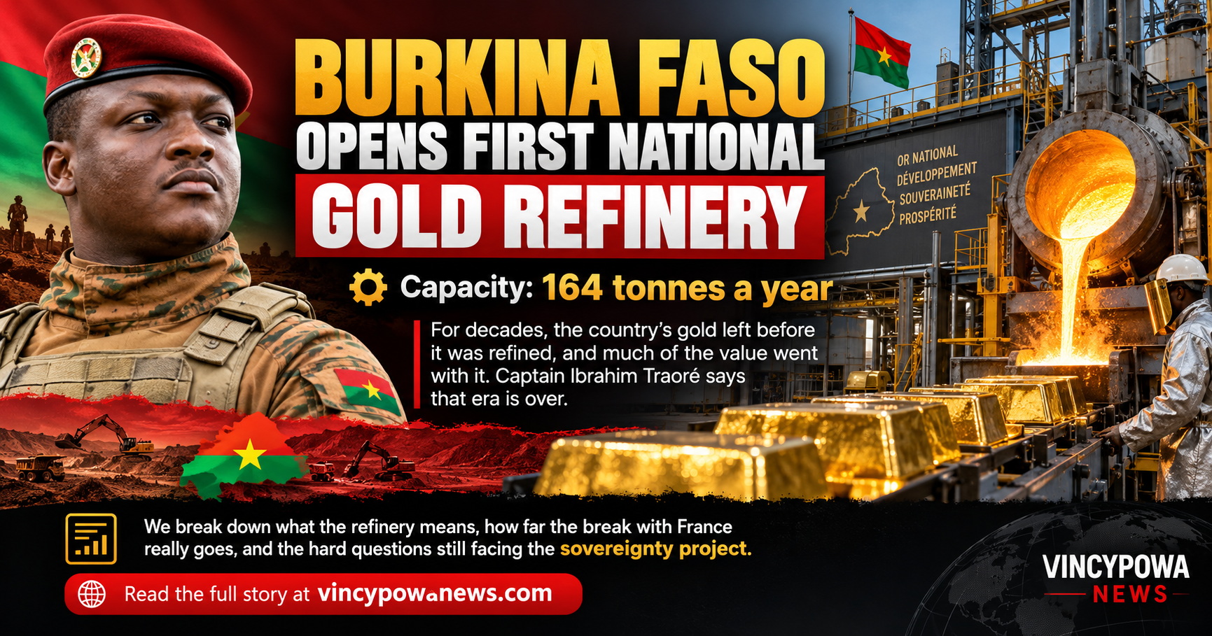Burkina Faso Opens First Gold Refinery as Traoré Presses Sovereignty Agenda