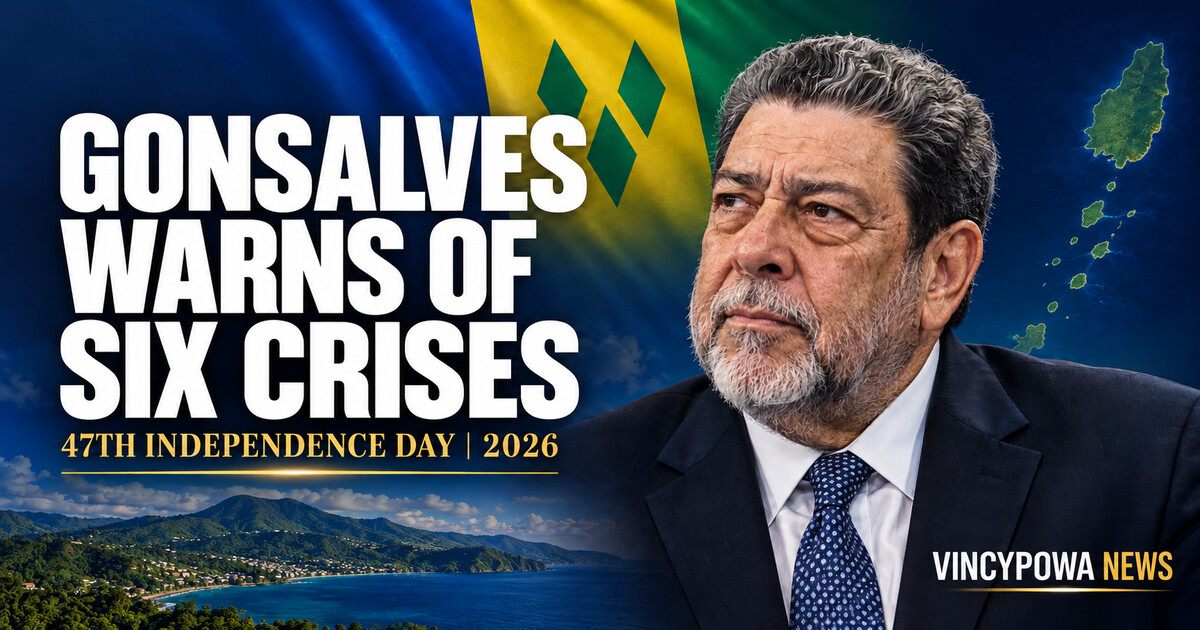 Gonsalves Warns of Six National Crises in Independence Day Address, Says SVG Is Worse Off Under NDP