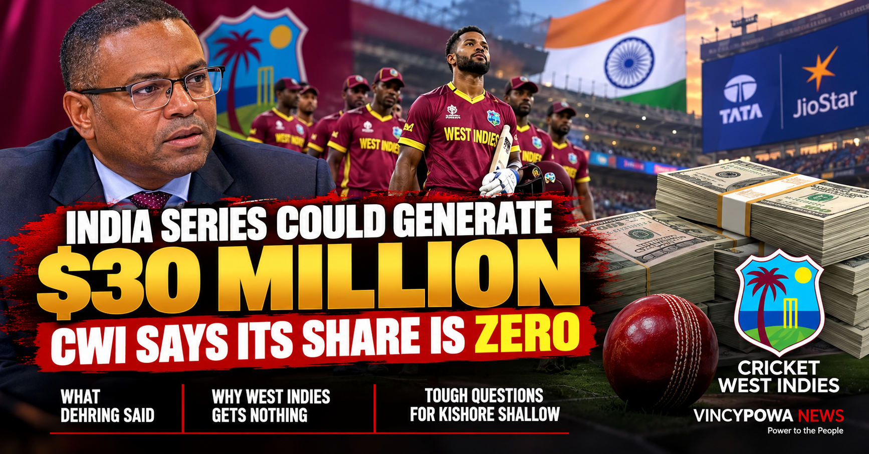 India Series Could Generate $30 Million. Cricket West Indies Says Its Share Is Zero