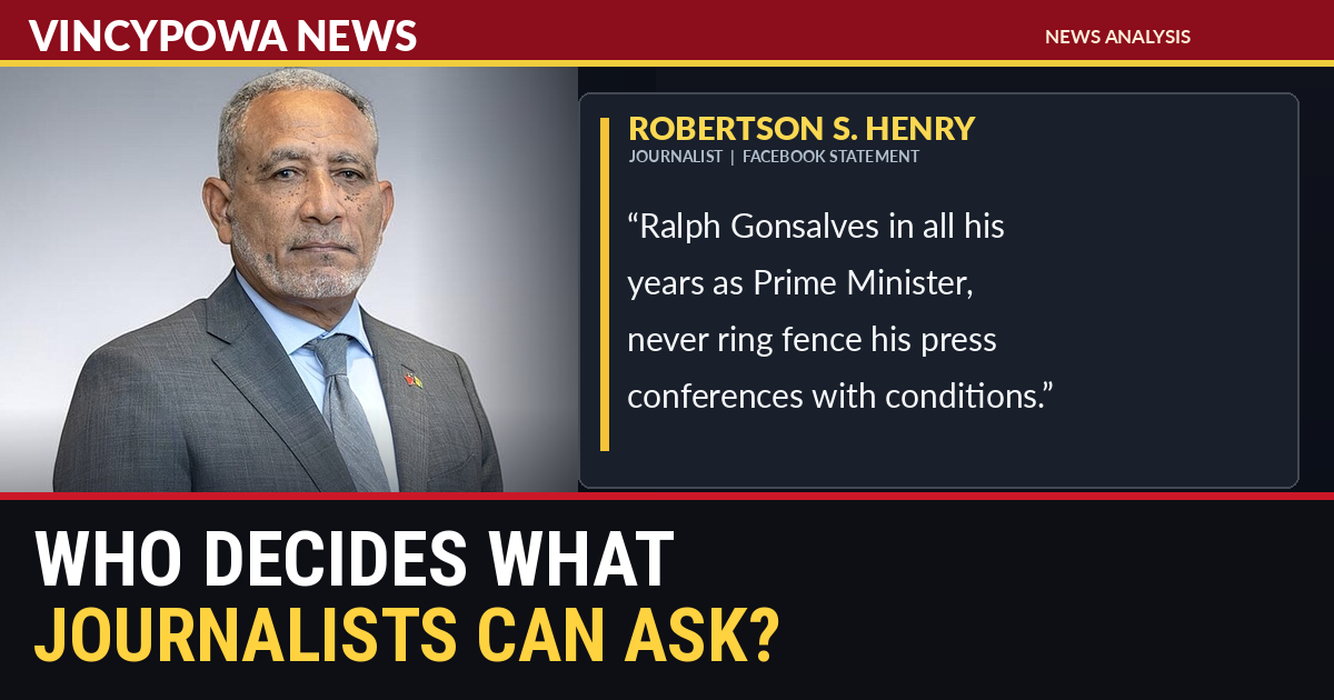 Who Decides What Journalists Can Ask? Robertson Henry Questions Conditions on Friday’s Press Conferences